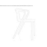 Polypropylene chair with stackable armrests Garzon