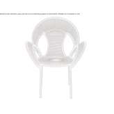 A chair hand-woven with polyethylene threads with armrests Puteaux