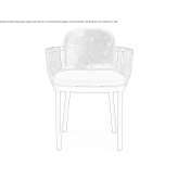 Teak garden chair with armrests Bradesti