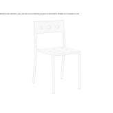 Powder-coated steel garden chair with open backrest Leni