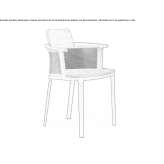 Stackable aluminum garden chair Pipirig