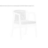 Small Iroko garden armchair Arkoma