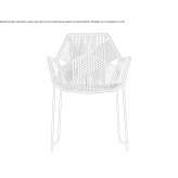 A chair woven from polymer string with armrests Bobingen