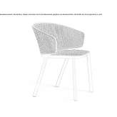 Rope garden chair with armrests Louvroil