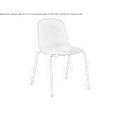 Stackable polypropylene chair Aljezur