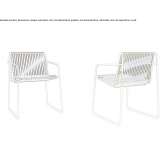 Garden chair made of sailing rope with armrests Heralec