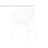 Aluminum chair with armrests Meursac