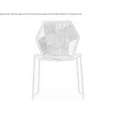 Chair woven from polymer string Bobingen