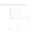 Aluminum garden chair, thermally varnished, with a sled base Piding