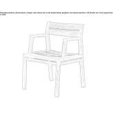 Teak garden chair with armrests Soimi