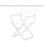 Folding fabric garden chair Ossun