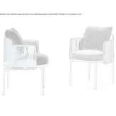 Garden chair upholstered in fabric with armrests Hansbeke
