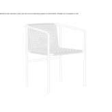 Small garden armchair made of stainless steel and plastic Cromer