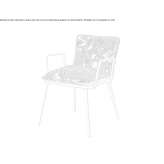 Garden chair upholstered in fabric with armrests Ambite