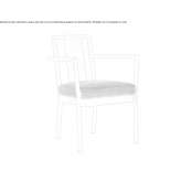 Aluminum small garden armchair Munising