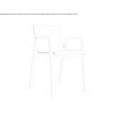 Batyline® garden chair with stackable armrests Filotion