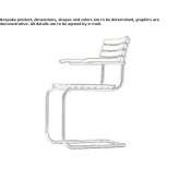 Iroko garden chair on a cantilever with armrests Mussidan