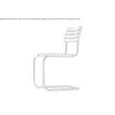 Garden chair made of solid wood on supports, with armrests Mussidan