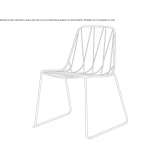Garden chair made of powder-coated steel Seurre