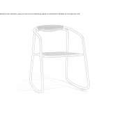Garden chair with a rocking rope Hijes