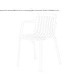 Die-cast aluminum garden chair with armrests Urzy