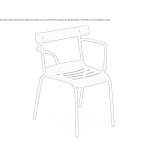 Steel garden chair with stackable armrests Drnje
