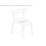 Stackable steel garden chair Drnje