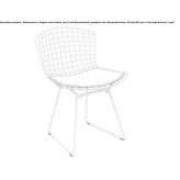 Garden chair in steel with sled base and integrated cushion Rhayader