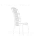 Aluminum chair with high backrest, powder coated Proceno