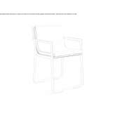 Garden chair made of thermally lacquered aluminum with armrests Pamece