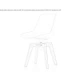 Swivel polycarbonate garden chair on trestles Gambier