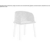Fabric garden chair with armrests Capena