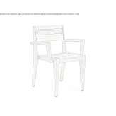 Teak garden chair with armrests Campo