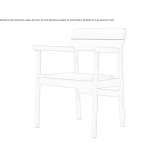 Teak garden chair with armrests Langweid