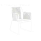 Stainless steel garden chair on a sled base with armrests Piura