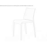 Stackable polyethylene chair Liegi