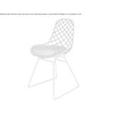 Powder-coated steel chair on a sled base with an integrated cushion Barba