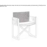 Folding garden chair with armrests Saara
