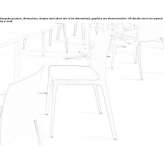 Garden chair made of polypropylene, with integrated cushion, stackable Karaova