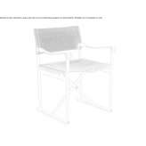 Folding canvas garden chair with armrests Poptun