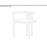 Aluminum chair with armrests Esteli