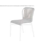 Hand-woven synthetic fiber chair Izvin