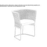Polyester garden chair with a sleigh base Ceggia