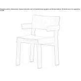 Teak chair with armrests Verviers