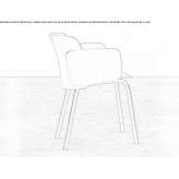 Polypropylene garden chair with armrests Warrimoo