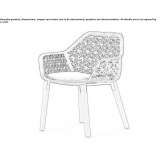 Garden chair with armrests Saucillo