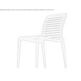 Garden chair made of aluminum and wood, stackable Mougon