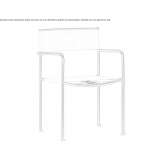 Garden chair with stackable armrests Candia