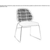 Garden chair with a polyethylene base in the shape of a sled Baneasa