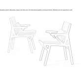 Fabric garden chair with armrests Bronzolo
